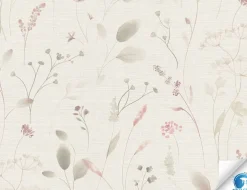 Vorgeleimte Vliestapete Blume Beige