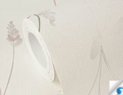Vorgeleimte Vliestapete Blume Beige