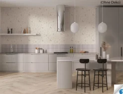 Vorgeleimte Vliestapete Blume Beige