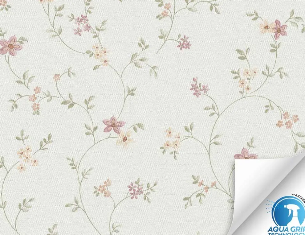 Vorgeleimte Vliestapete Blume Weiß