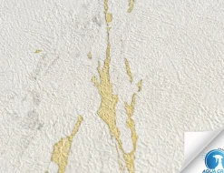 Vorgeleimte Vliestapete Marmor Weiß, Gold