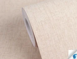 Vorgeleimte Vliestapete Textilstruktur Beige