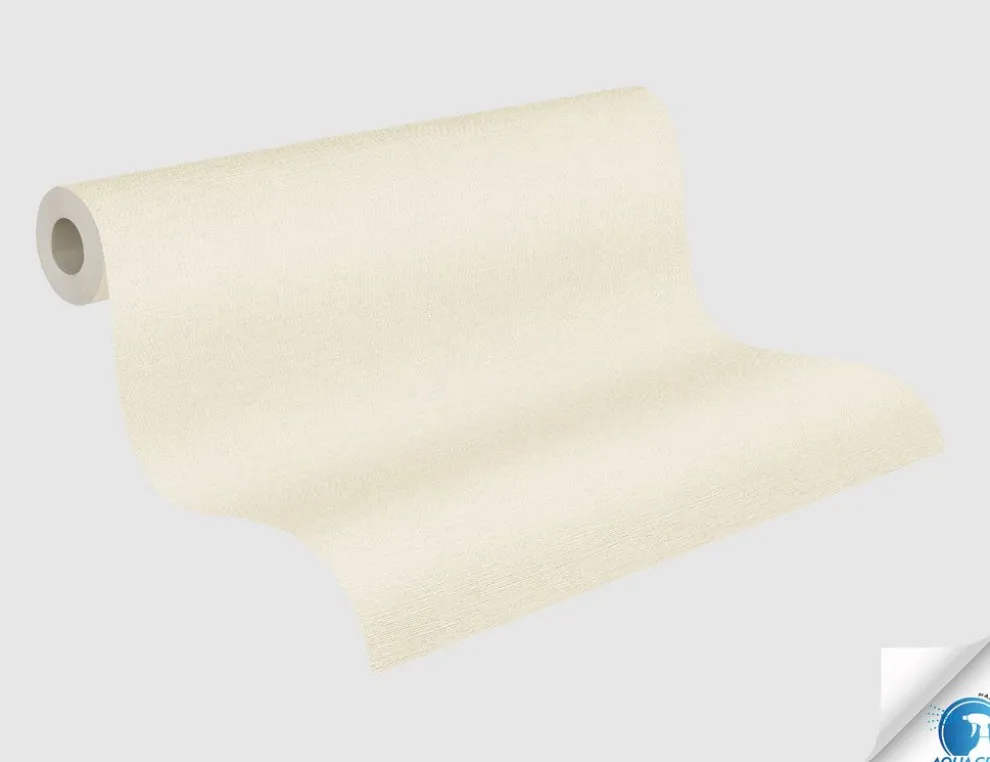 Vorgeleimte Vliestapete Textilstruktur Creme