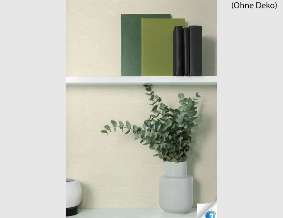 Vorgeleimte Vliestapete Textilstruktur Creme