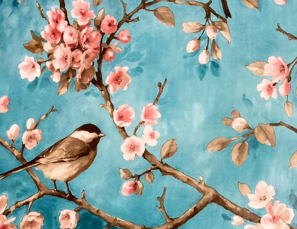 Wachstuch Birdy Türkis