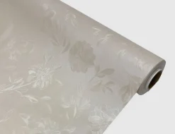 Wachstuch Blätter Creme