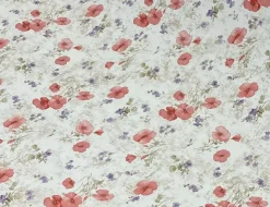 Wachstuch Blumen Weiß, Rot