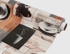 Wachstuch Coffee Hellgrau