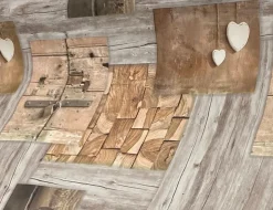 Wachstuch Holz Vintage Braun