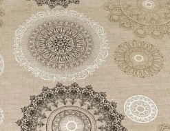 Wachstuch Mandala Beige