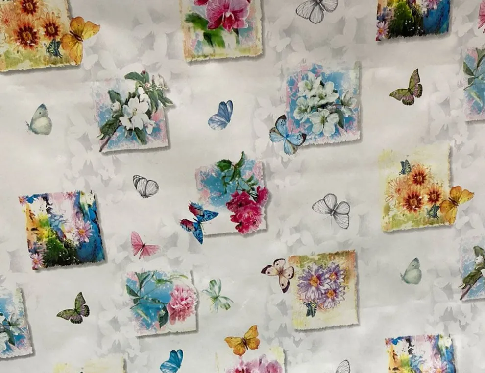Wachstuch Schmetterling Bunt