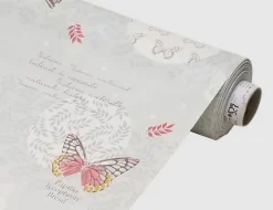 Wachstuch Schmetterling Grau