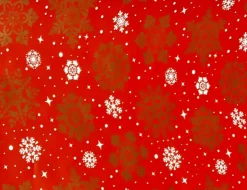 Wachstuch Schneeflocken Rot