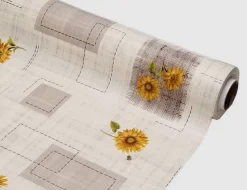 Wachstuch Sonnenblumen Beige