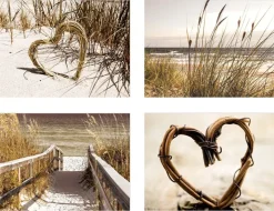 Wand Deko Herzen & Strand