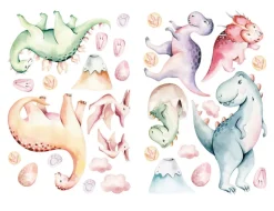 Wandtattoo Dinos Bunt