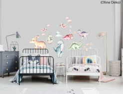 Wandtattoo Dinos Bunt