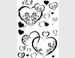 Wandtattoo Herzen