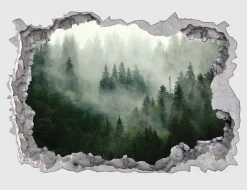 Wandtattoo Wand Durchbruch Wald