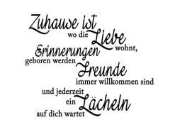 Wandtattoo "Zuhause ist..."