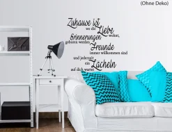 Wandtattoo "Zuhause ist..."