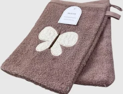 Waschlappen Schmetterling Rosa 2er Set